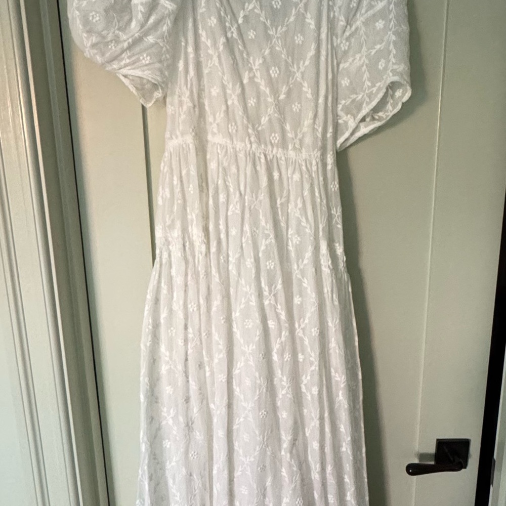 Loeffler Randall White Eyelet Midi Dress - Picture 5 of 6